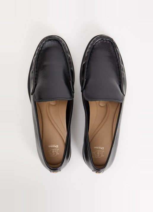 Dune London Grates loafer van leer - detail 4 zwart