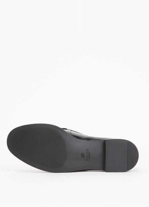 Dune London Grates loafer van leer - detail 5 zwart