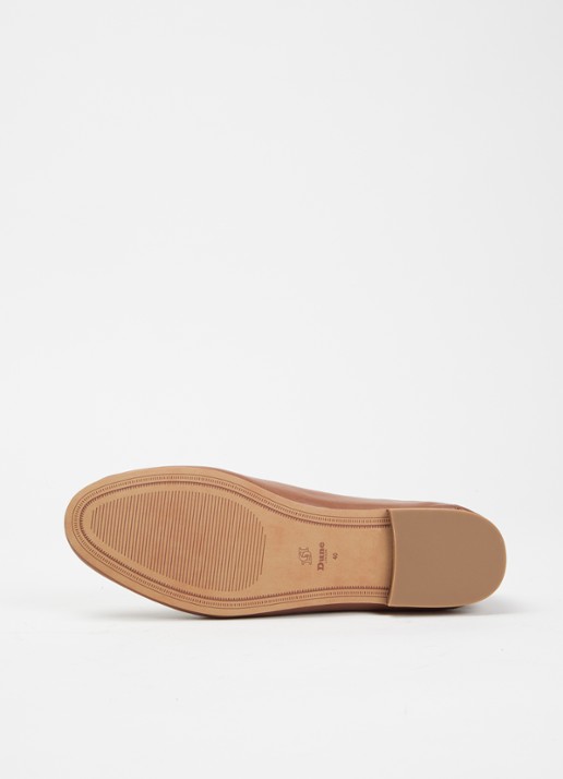 Dune London Greya loafer van leer met gespdetail - detail 3 cognac