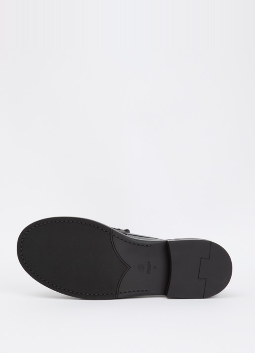 Dune London Grids loafer van leer  - detail 3 zwart