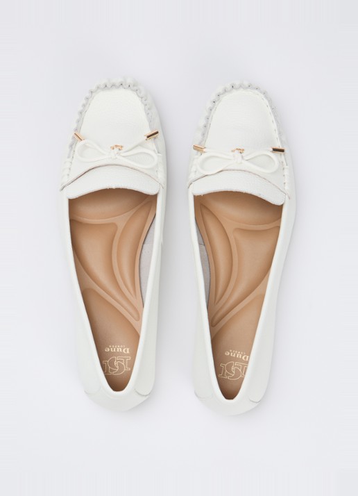 Dune London Grier mocassin van leer - detail 4 wit
