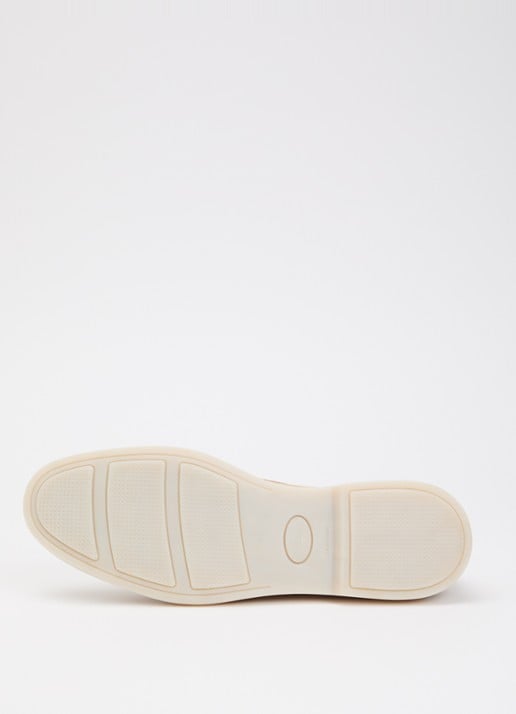 Dune London Grinning loafer van suède - detail 3 zand