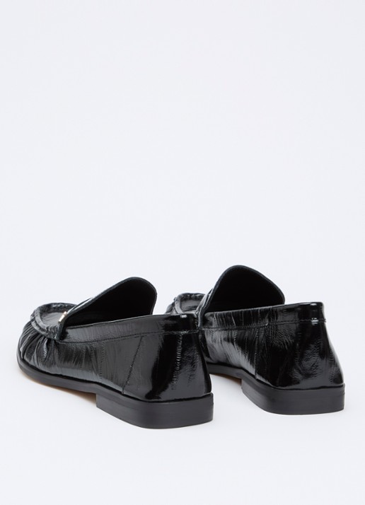 Dune London Grisella loafer van leer - achterkant 5 zwart