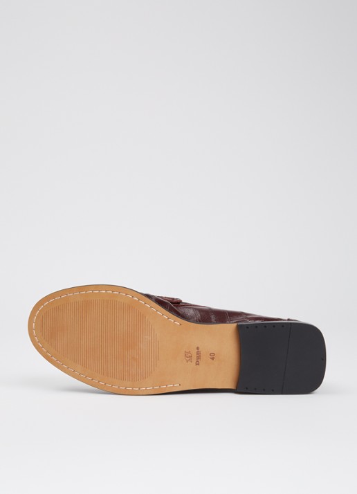 Dune London Grisella loafer van leer - detail 4 aubergine