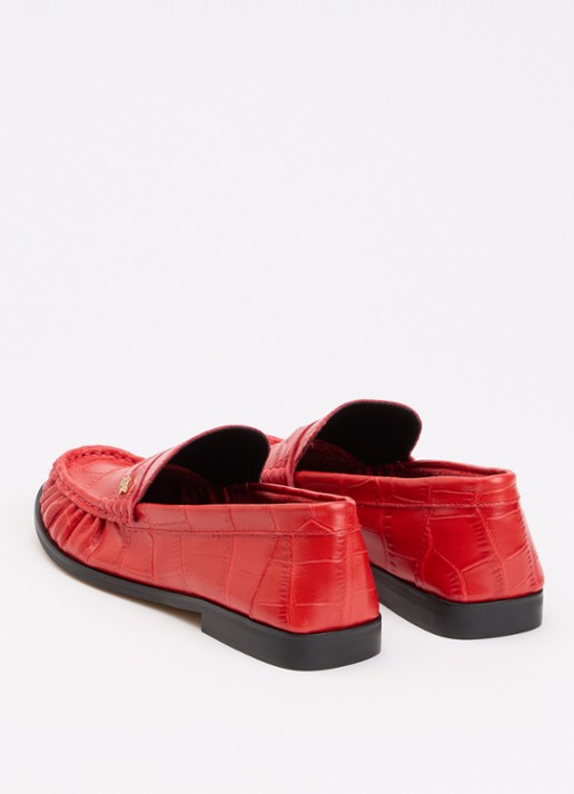 Dune London Grisella loafer van leer - achterkant 5 rood