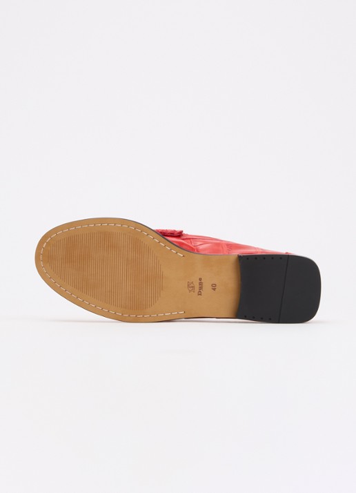Dune London Grisella loafer van leer - detail 3 rood
