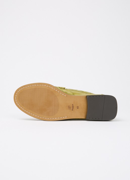 Dune London Grisella loafer van leer - detail 3 groen
