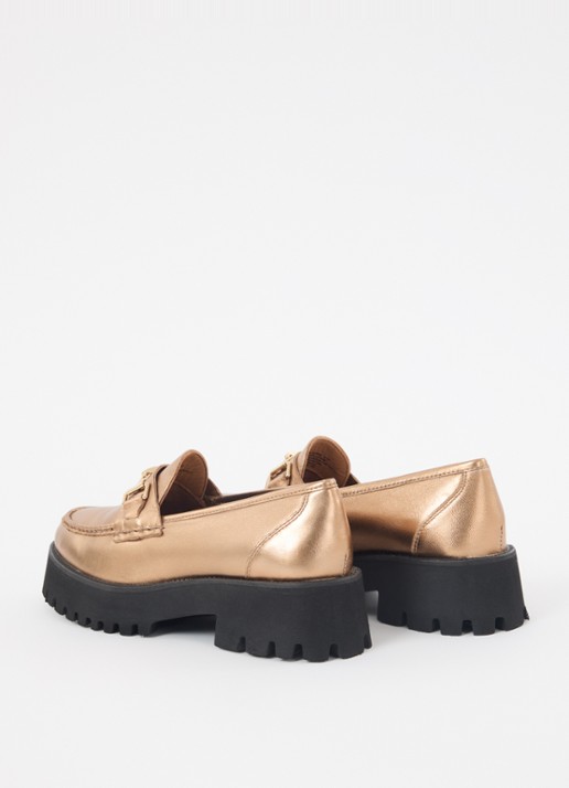 Dune London Groundbreaking loafer van leer - achterkant 5 brons