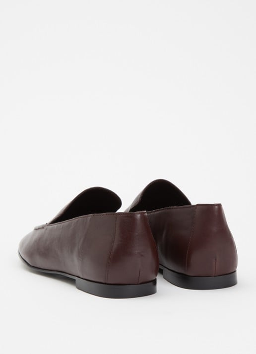 Dune London Gurl loafer van leer - achterkant bordeauxrood