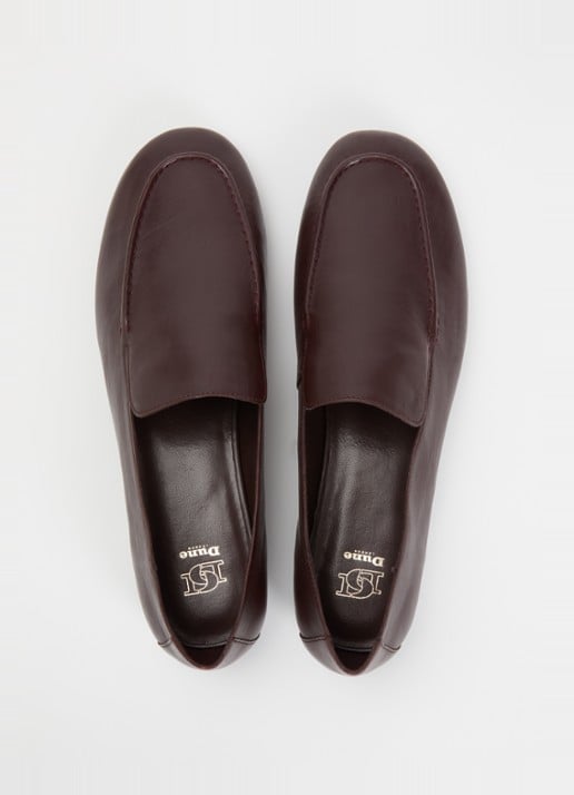 Dune London Gurl loafer van leer - detail 4 bordeauxrood