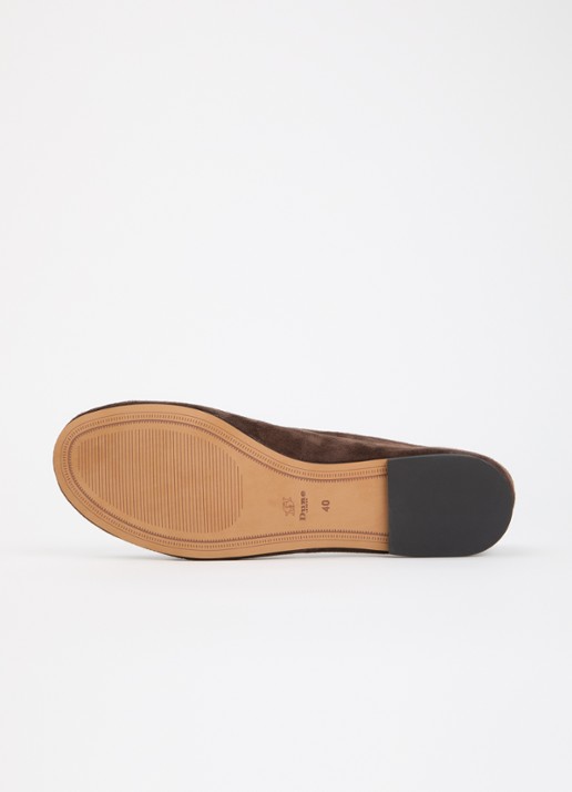 Dune London Hali ballerina van leer met strikdetail - detail 5 bruin