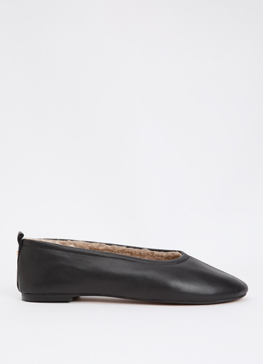 Dune London Harliee ballerina  - voorkant 5 zwart