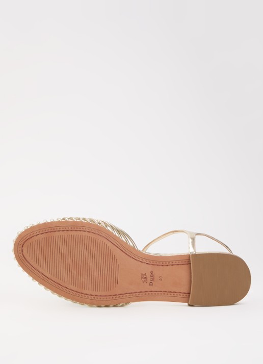 Dune London Harmoni sandaal met metallic finish - detail 5 goud