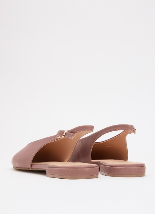 Dune London Heartbeat slingback van leer - achterkant 2 oudroze