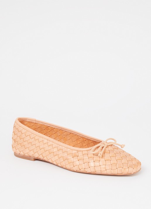 Dune London Heat ballerina - voorkant 2 zalmroze