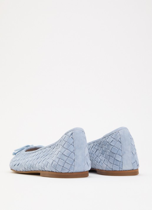 Dune London Heat ballerina - achterkant lichtblauw