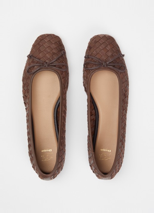 Dune London Heat ballerina - detail 4 bruin