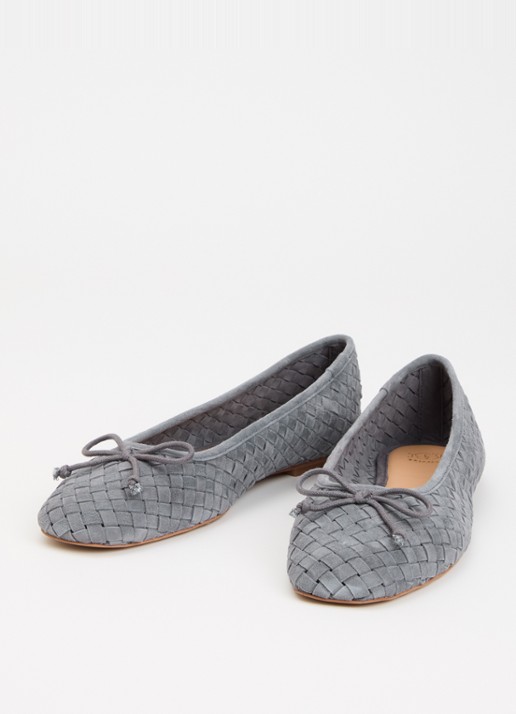 Dune London Heat ballerina - detail grijs