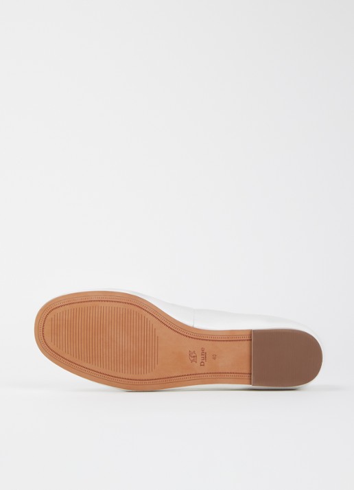 Dune London Helenne ballerina van leer - detail 5 wit
