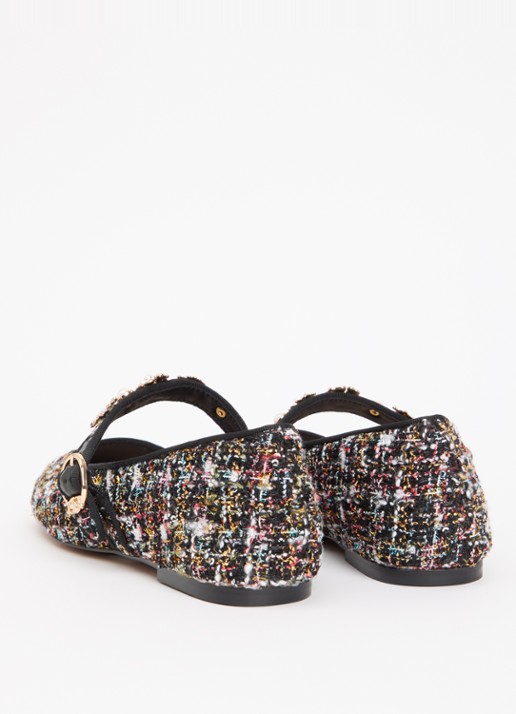 Dune London Hennrietta ballerina - achterkant zwart
