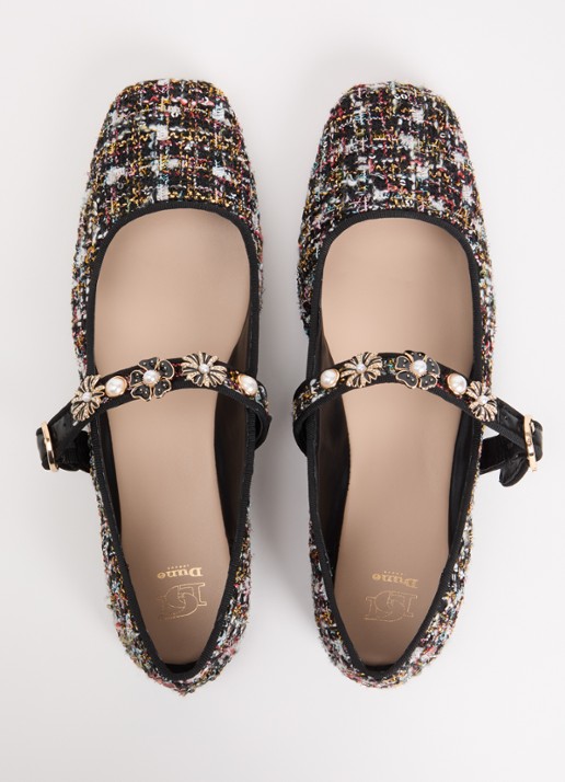Dune London Hennrietta ballerina - detail 4 zwart
