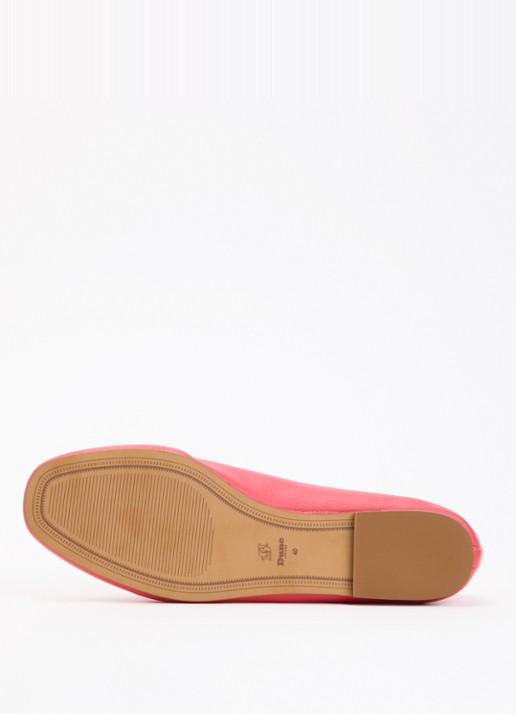 Dune London Hetta ballerina van leer - detail 4 roze