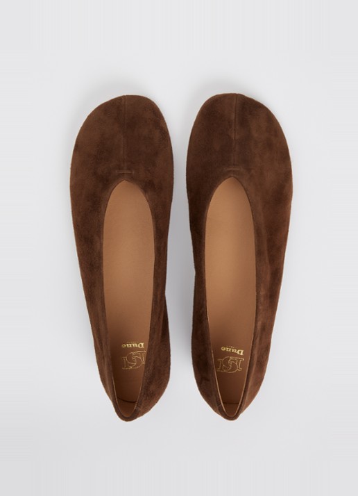 Dune London Highcut ballerina van leer - detail 9 bruin