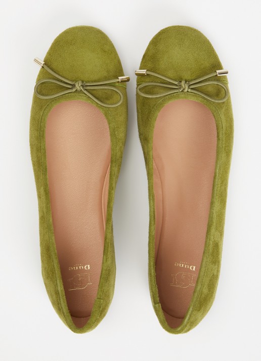 Dune London Highest ballerina met lakleren details - detail 3 groen