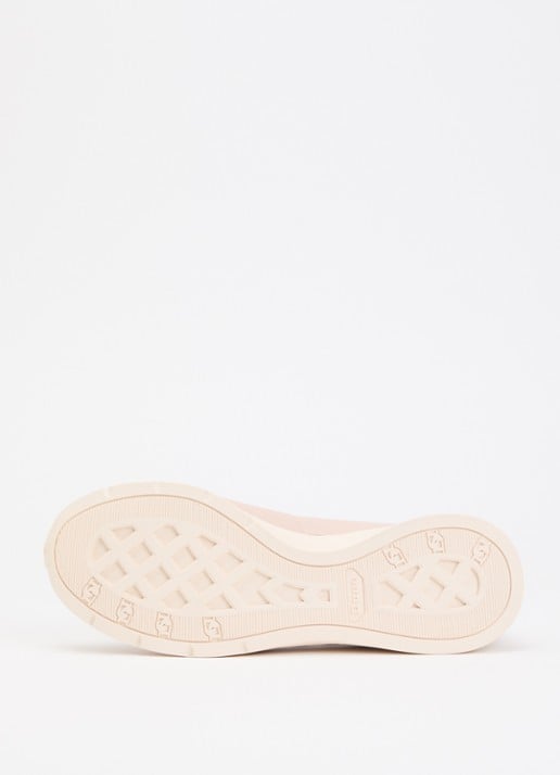 Dune London Highline ballerina van leer met metallic finish - detail 3 oudroze
