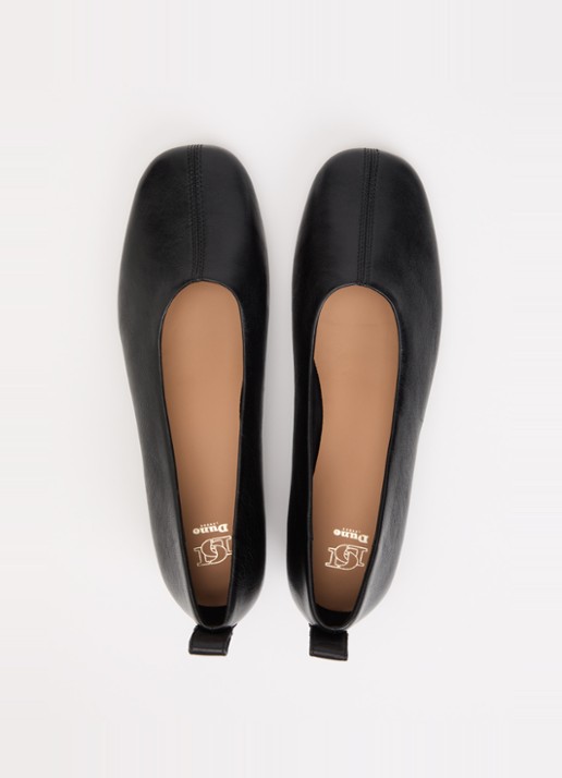 Dune London Highmark ballerina van leer - detail 4 zwart
