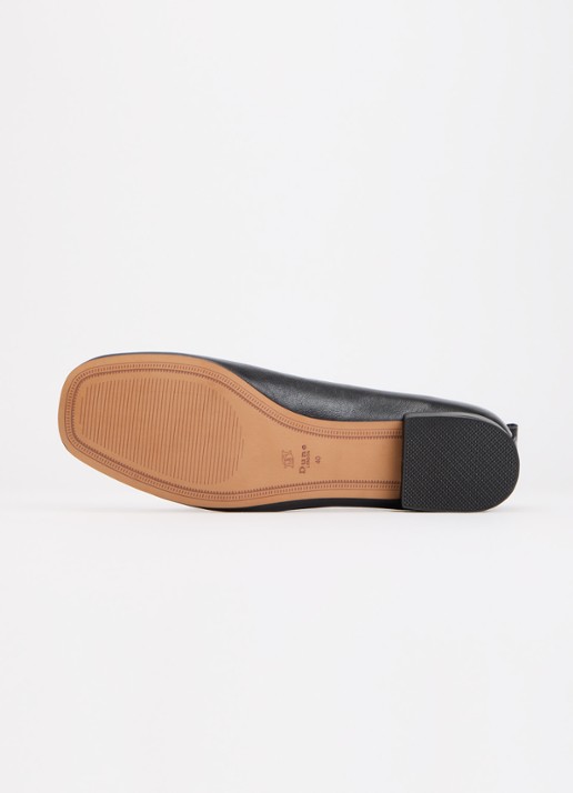 Dune London Highmark ballerina van leer - detail 5 zwart