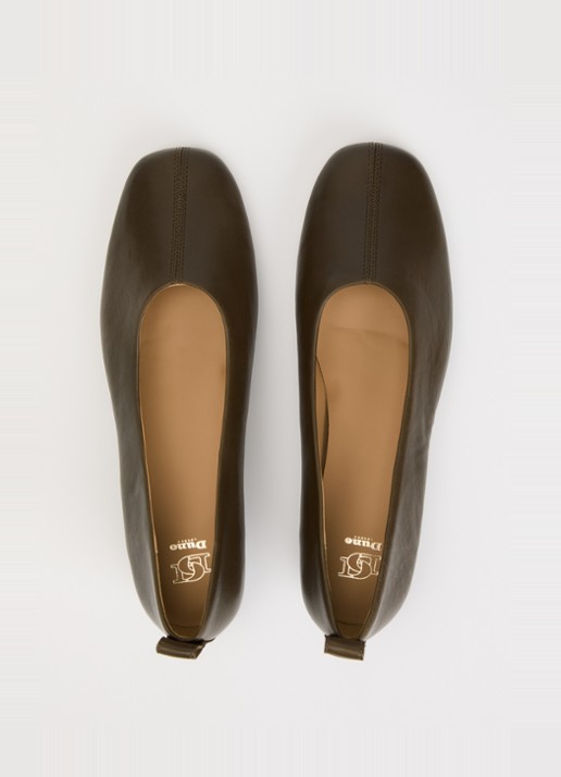 Dune London Highmark ballerina van leer - detail 4 taupe