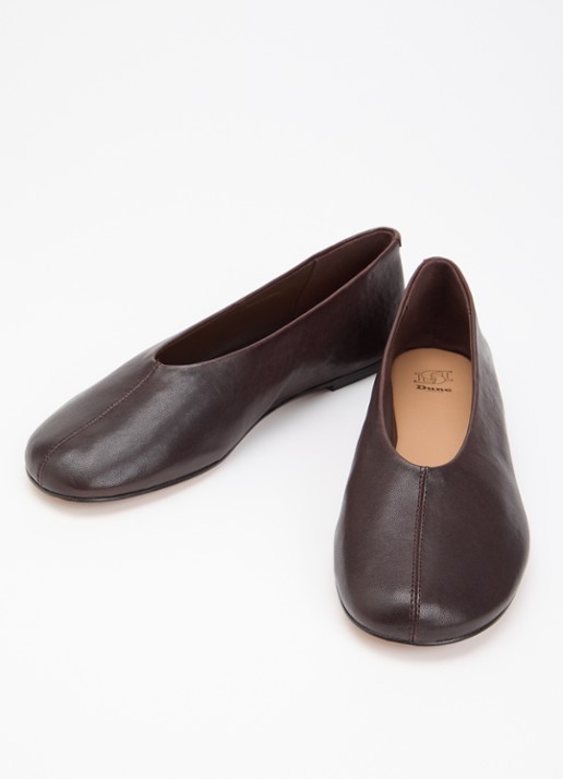 Dune London Highway ballerina van leer - detail 3 beige