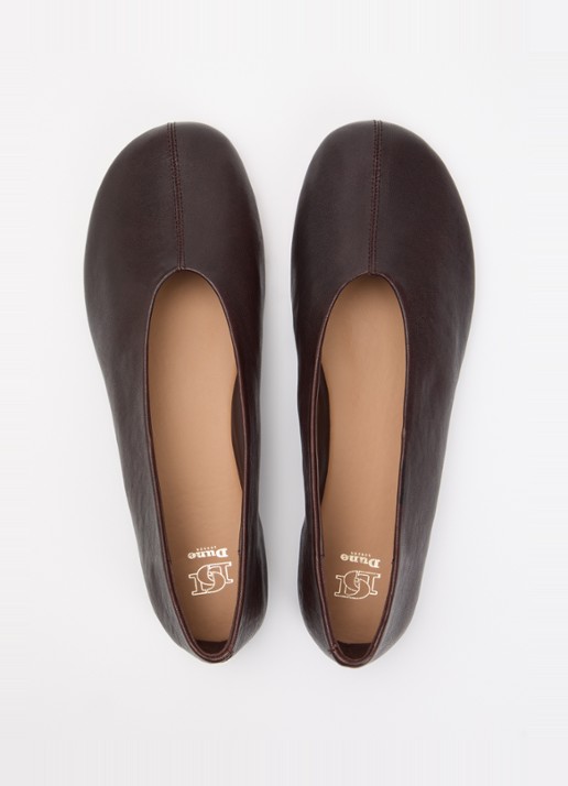 Dune London Highway ballerina van leer - detail 4 beige