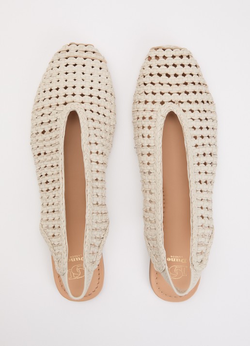 Dune London Hollianne slingback van leer - detail 3 gebroken wit