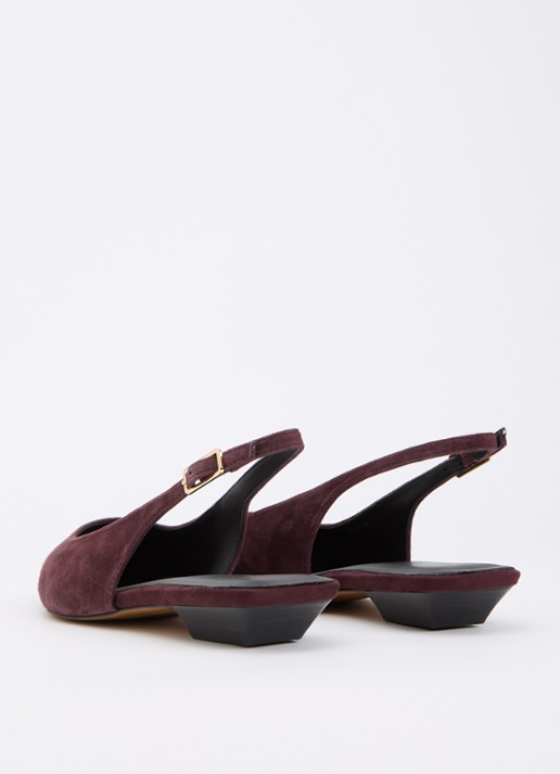 Dune London Hostess slingback van leer - achterkant 5 aubergine