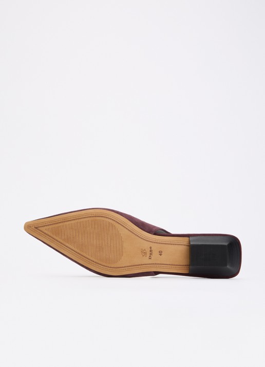 Dune London Hostess slingback van leer - detail 4 aubergine