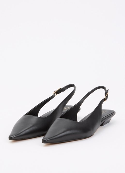Dune London Hostess slingback van leer - detail 3 zwart