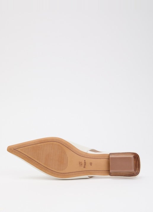 Dune London Hostess slingback van leer - detail 4 gebroken wit