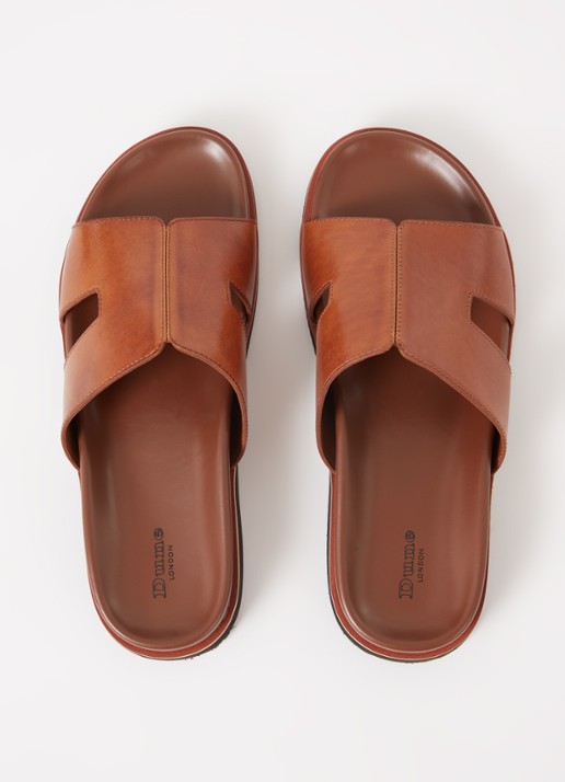 Dune London Insight slipper van leer - detail 4 cognac