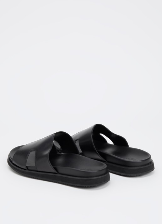 Dune London Insight slipper van leer - achterkant 4 zwart