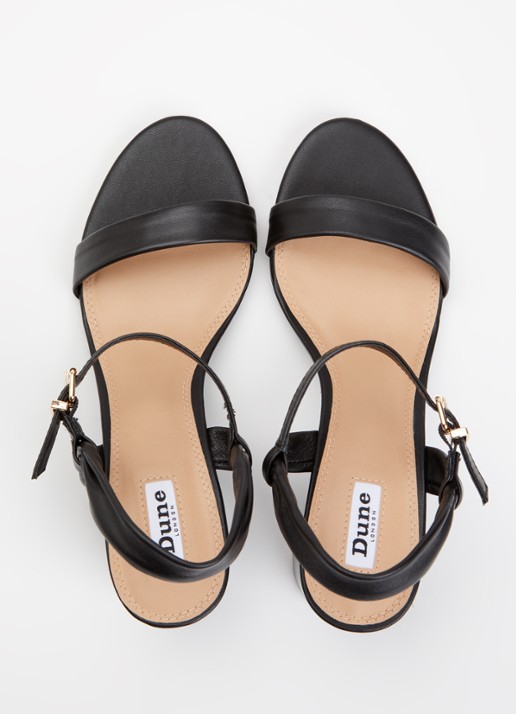 Dune London Jaliz sandalette van leer - detail 2 zwart