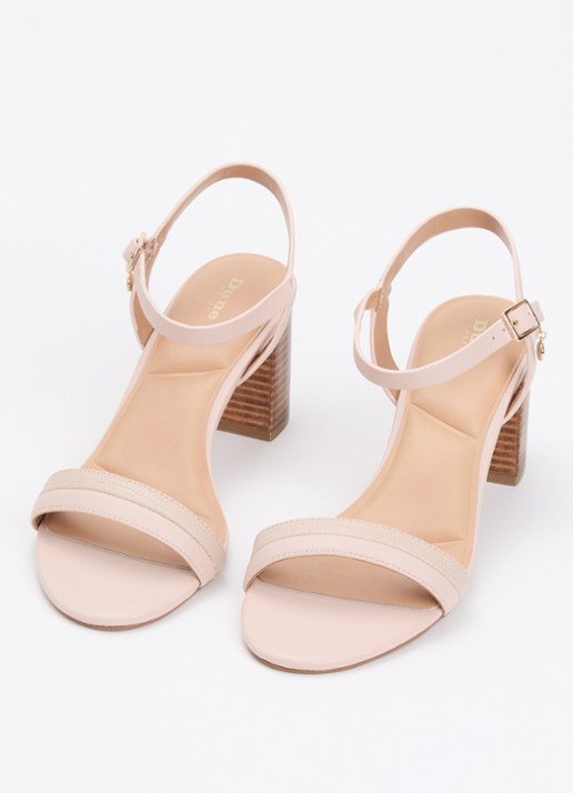 Dune London Jaycie sandalette van leer - detail 2 lichtroze