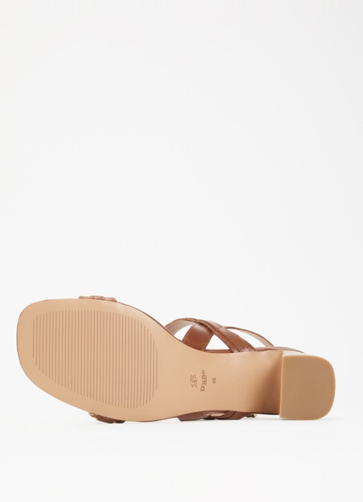 Dune London Jiving sandalette van leer - detail 5 bruin