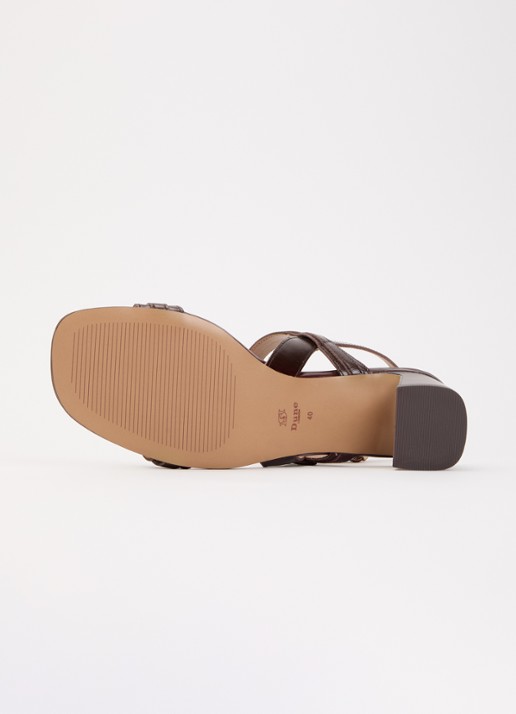 Dune London Jiving sandalette van leer - detail 4 donkerbruin