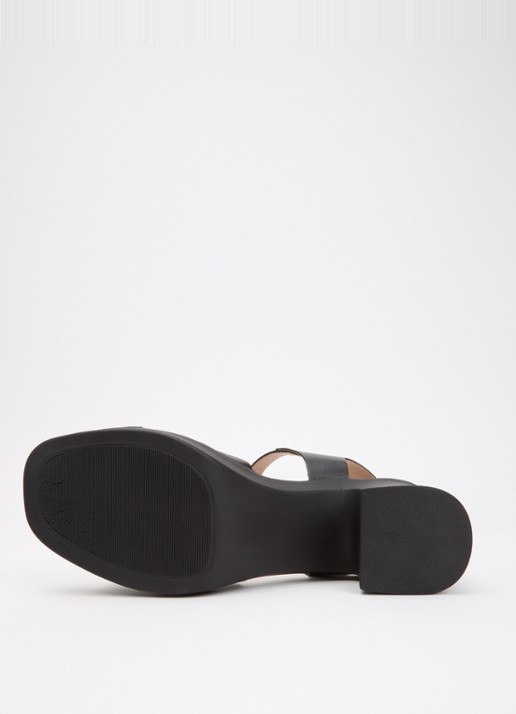 Dune London Judge sandalette van leer - detail 4 zwart