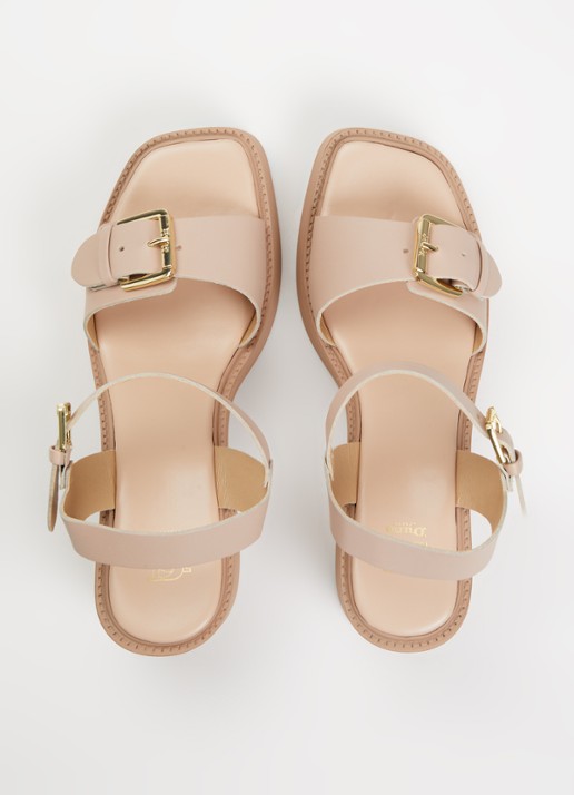 Dune London Jupiter sandalette van leer • Oudroze • de Bijenkorf