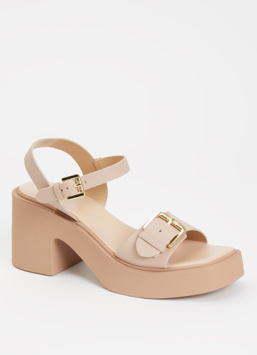 Dune London Jupiter sandalette van leer • Oudroze • de Bijenkorf