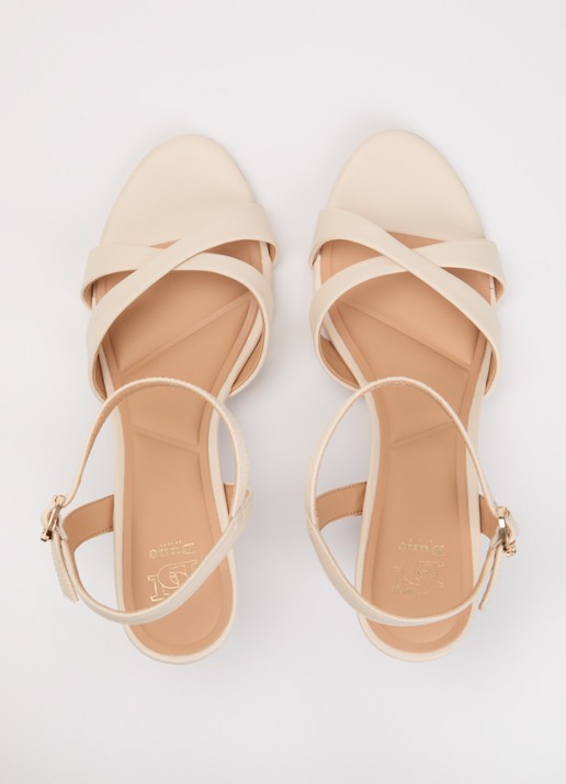 Dune London Kalans sandalette van suède - detail 3 creme