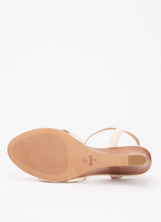 Dune London Kalans sandalette van suède - detail 4 creme